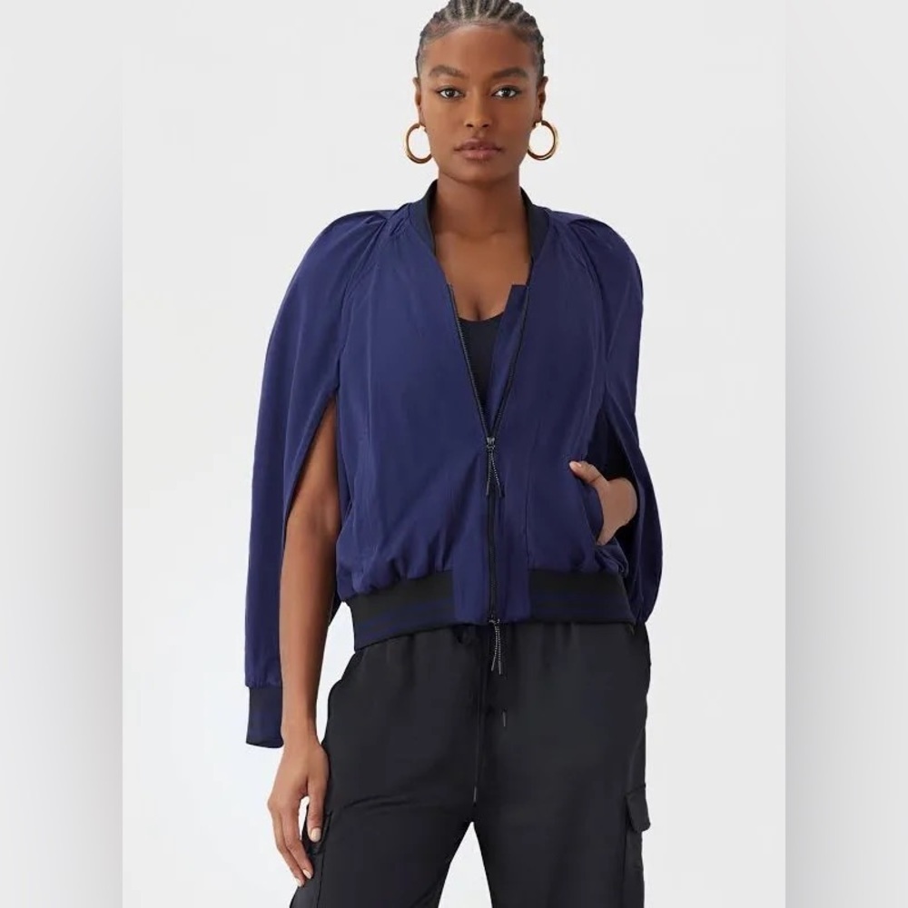 GSTQ Convertible Baseball Jacket Cape Size small  In Midnight . - Picture 14 of 16